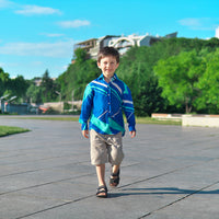 Classique Shirt - Blue and white angled stripes