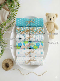 Baby Cotton Napkins (Set of 6) features