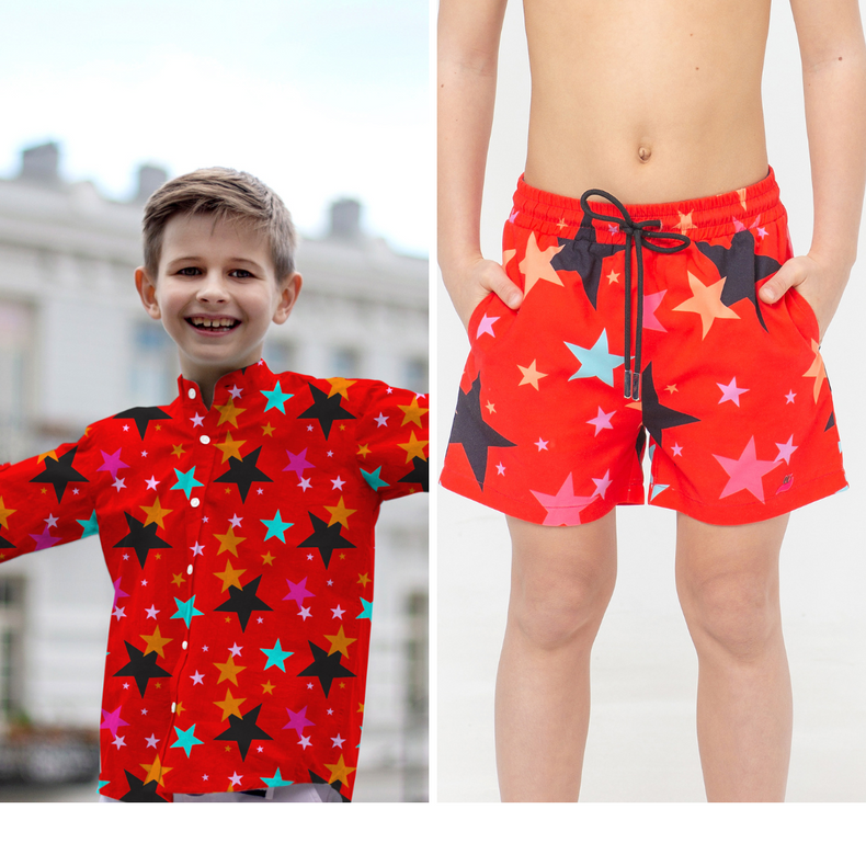 Tropic Classique Co-ord Set (Multi - Coloured Stars)