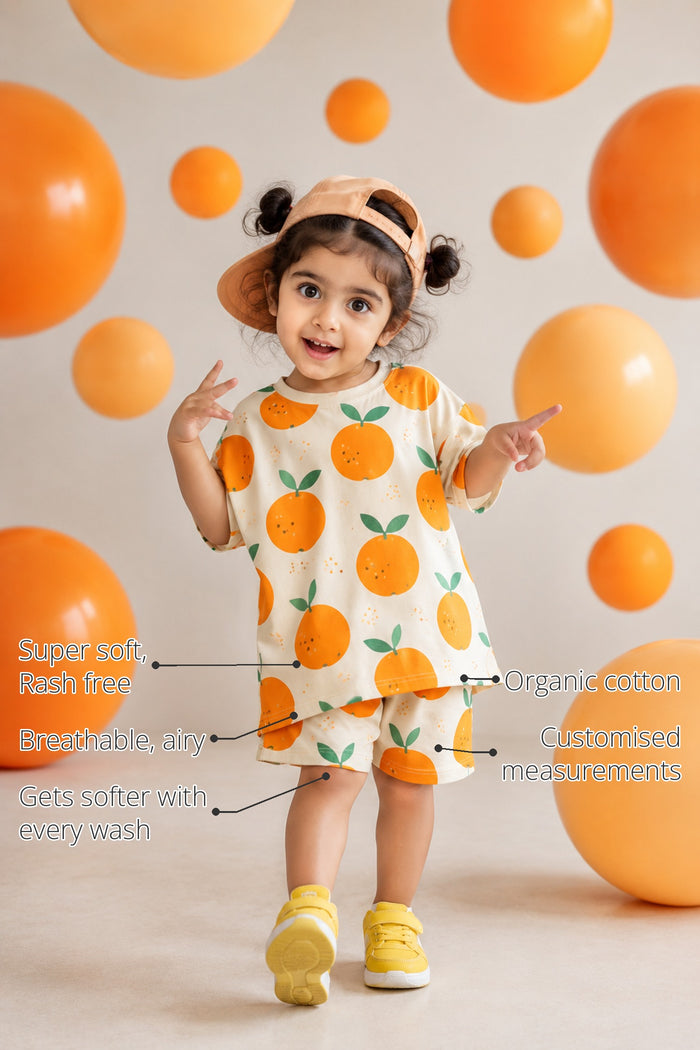 The Cloud Nine Girls' Shorts Set features