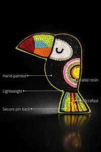 Toucan Brooch features
