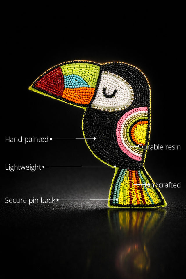 Toucan Brooch features