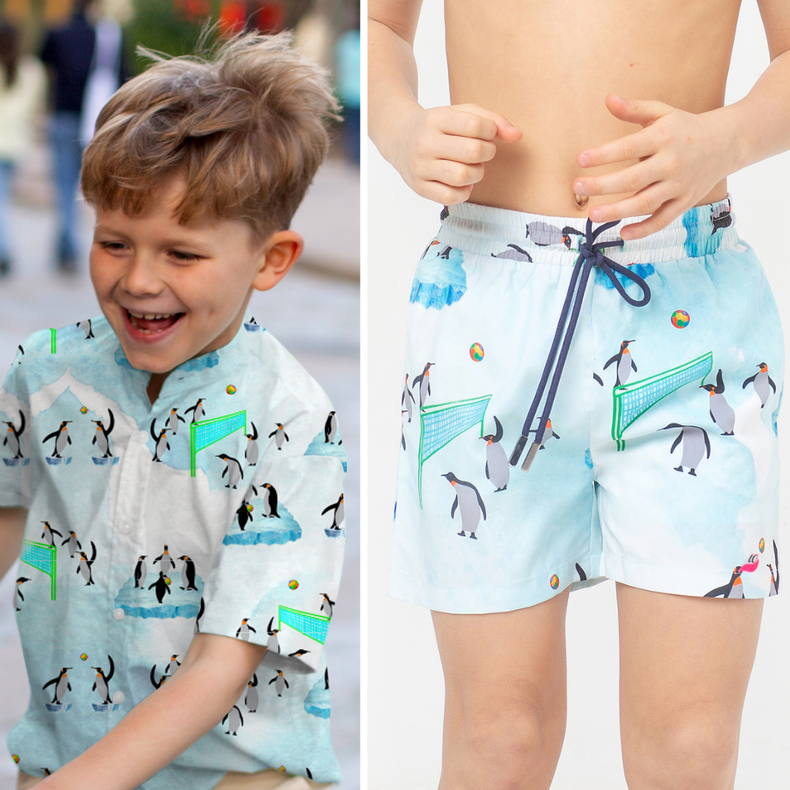 Tropic Classique Co-ord Set (Penguins Playtime)