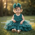 The Emerald Tiered Tiara Girls' Dress features