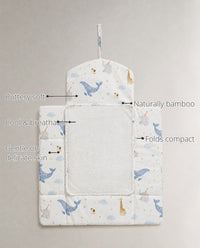 Blue Whale Bamboo Baby Changing Mat features