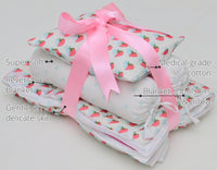 Snuggles and Cuddles Baby Blanket Gift Bundle (Light blue and pink hearts) features