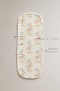 Carousel Bamboo Baby Burp Cloth features