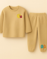 Beige Pac-Play Fleece Set
