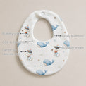 Puppy & Whale Bamboo Baby Bib features