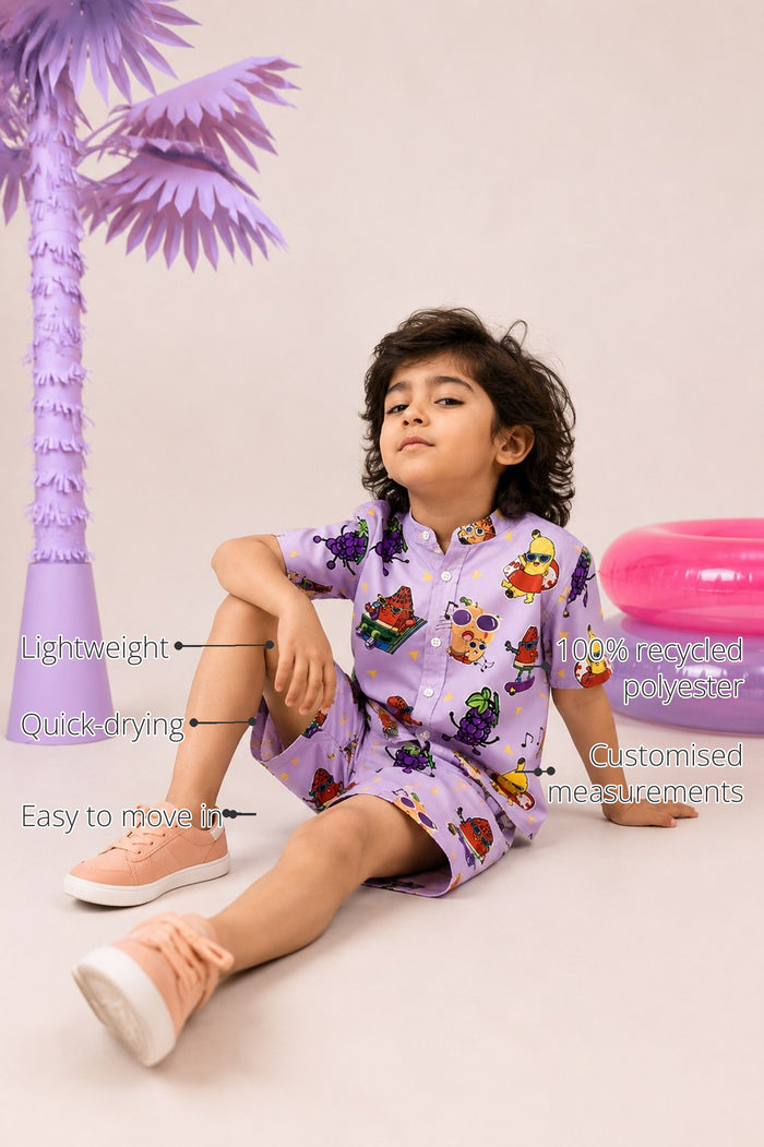 Lavender Boys' Co-ord Set features
