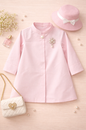 Anaario Park Avenue Princess Coat Set detail — matching hat and quilted purse