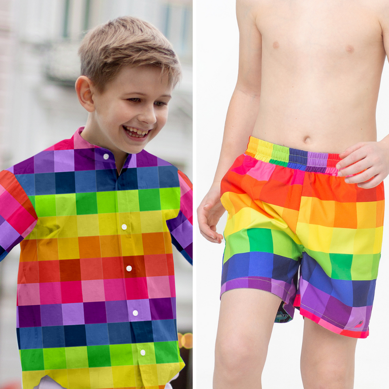 Tropic Classique Co-ord Set (Multi - Coloured Blocks)