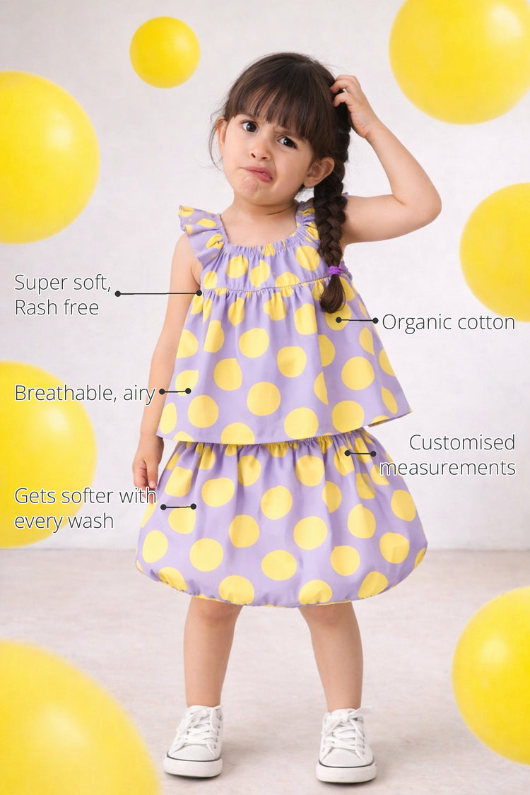 The Lavender Lemon Girls' Skirt Set features