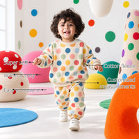 Multi Polka Boys' Barrel Pant Set features