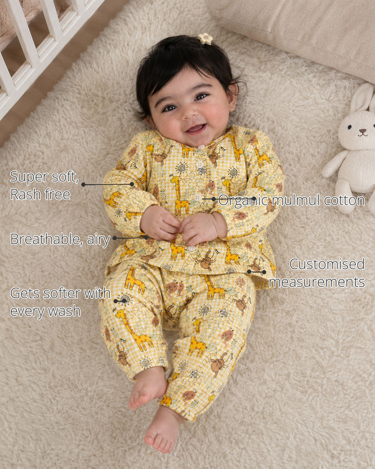 Jungle Gingham Baby Set features