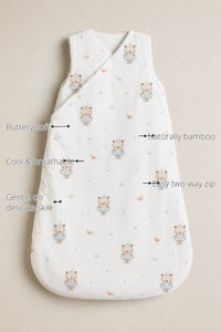 Floater Teddy Bamboo Baby Sleeping Bag features