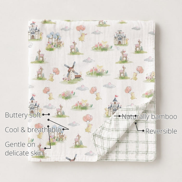 Carnival Windmill Bamboo Baby Quilt features