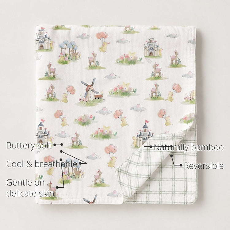 Carnival Windmill Bamboo Baby Quilt features