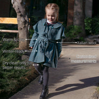 Diana Girls' Capelet Coat features