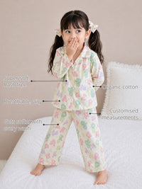 Pastel Alphabets Girls' Night Suit features