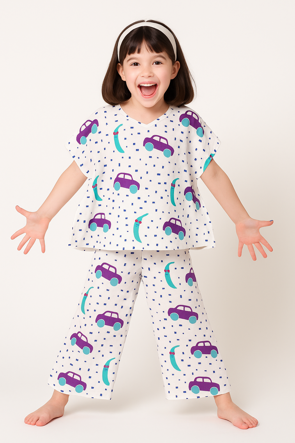 Banana and race cars Co-ord Set