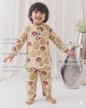 Multi-Colored Floral Girls' Cotton Co-ord Set features