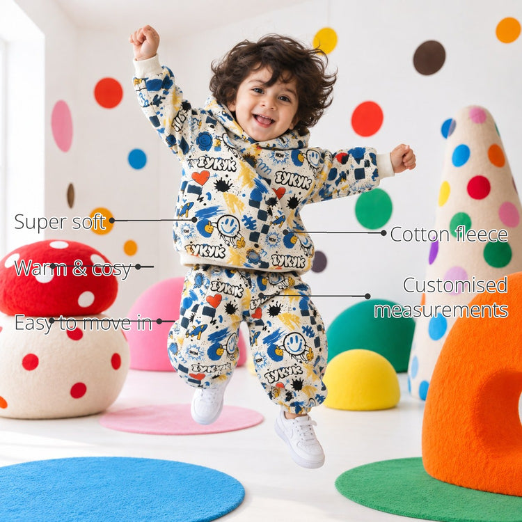 IYKYK Hooded Boys' Jogger Set features