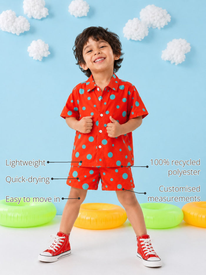 Red Polka Boys' Co-ord Set features