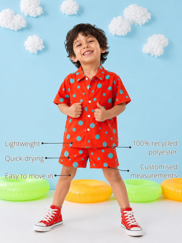 Red Polka Boys' Co-ord Set features