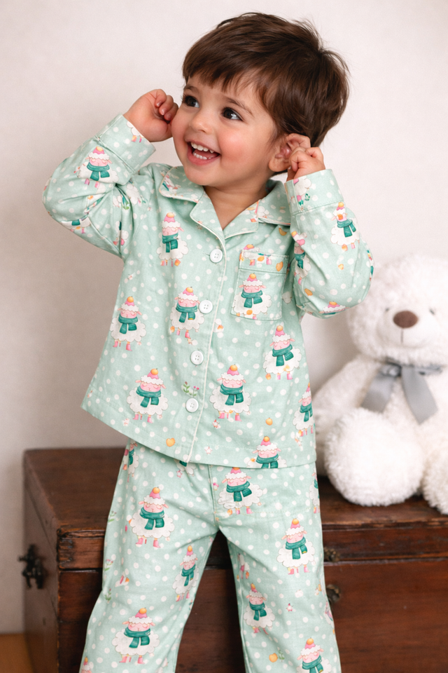 Snowy Sheep Pajama Set - Night Wear