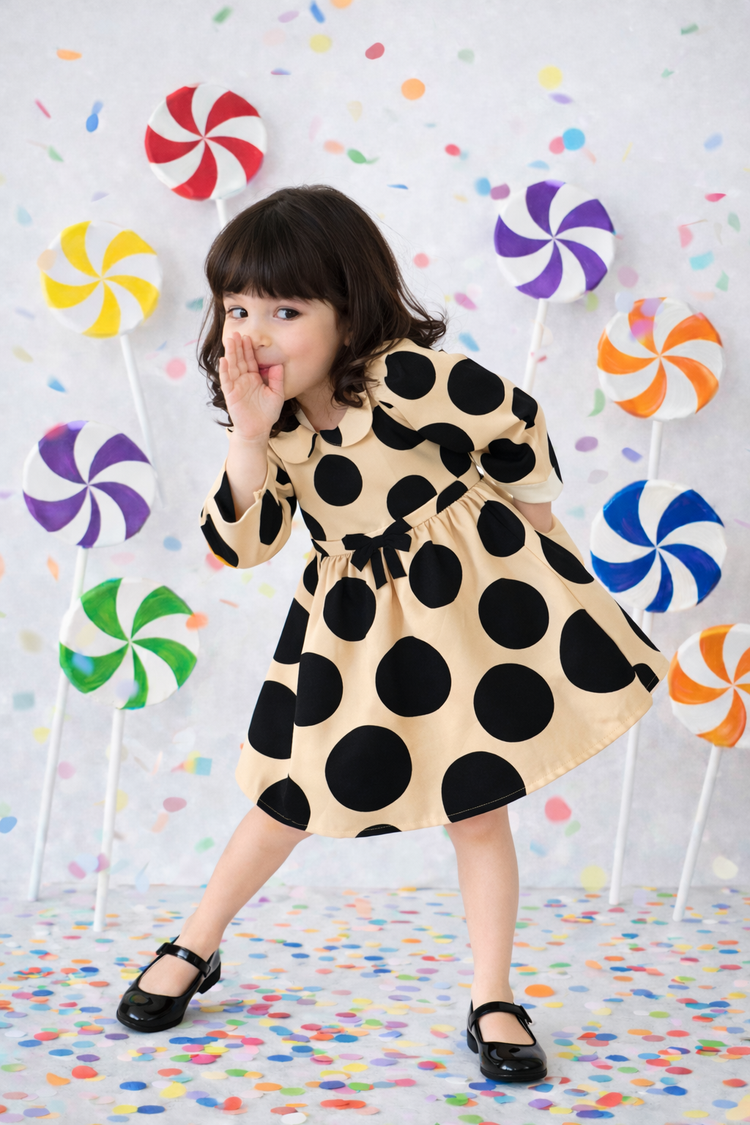 The Midnight Polka Dress