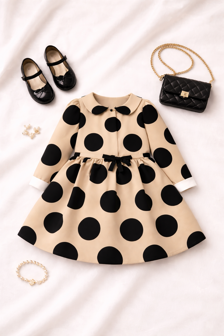 The Midnight Polka Dress