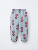 Teal Flowers Jogger Set flat lay by Anaario