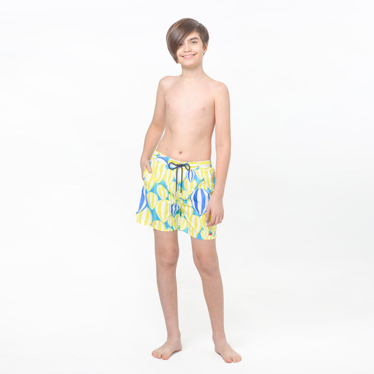 Tropic Classique Co-ord Set (Blue and Yellow Hot air Balloon)