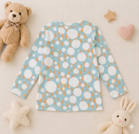 Ivory and Tangerine Poppy Raindrops - Night Wear