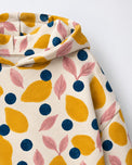 Mustard Lemons Hooded Barrel Pant Set flat lay by Anaario