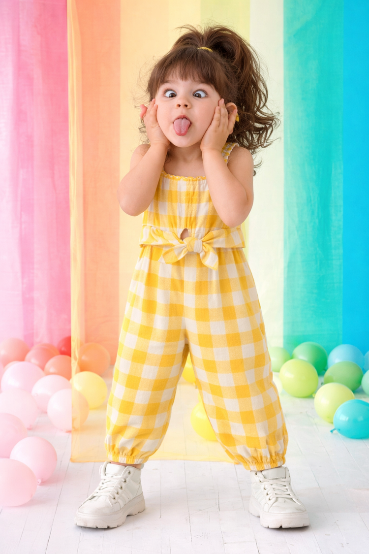 The Honeybee Checker Jumpsuit