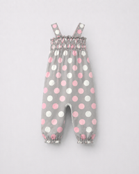 Blush Dot Smocked Romper