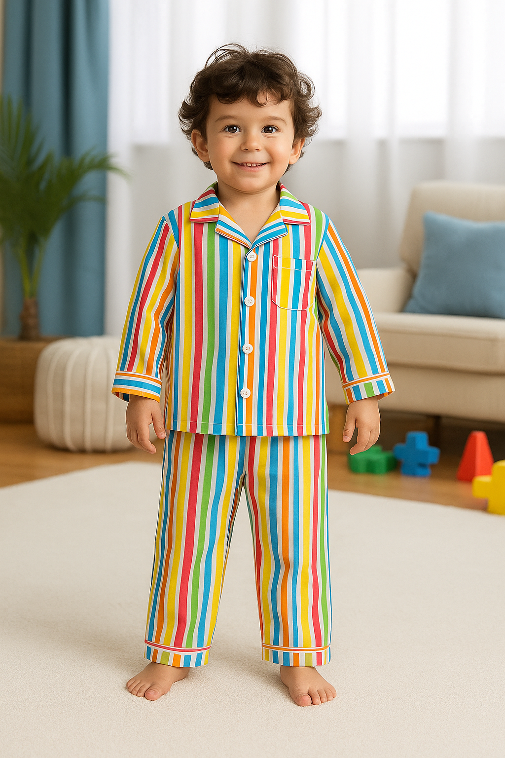 Candy Stripes Pajama Set - Night Wear