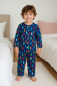 Midnight Dots Pajama Set - Night Wear