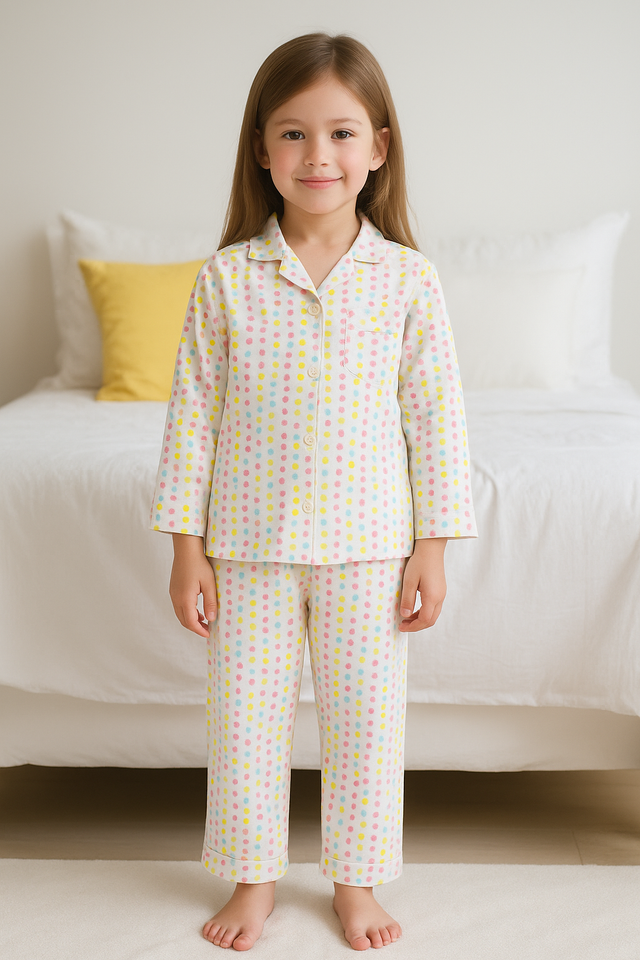 Rainbow Dots Pajama Set - Night Wear