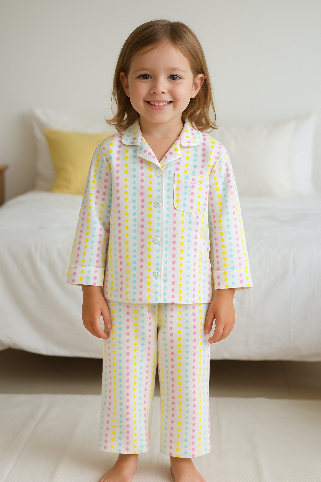 Rainbow Dots Pajama Set - Night Wear