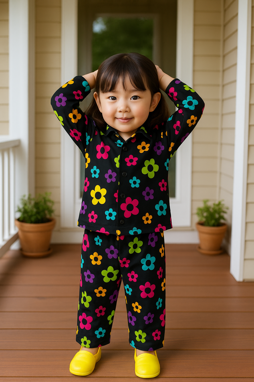 Groovy Bloom Night Suit