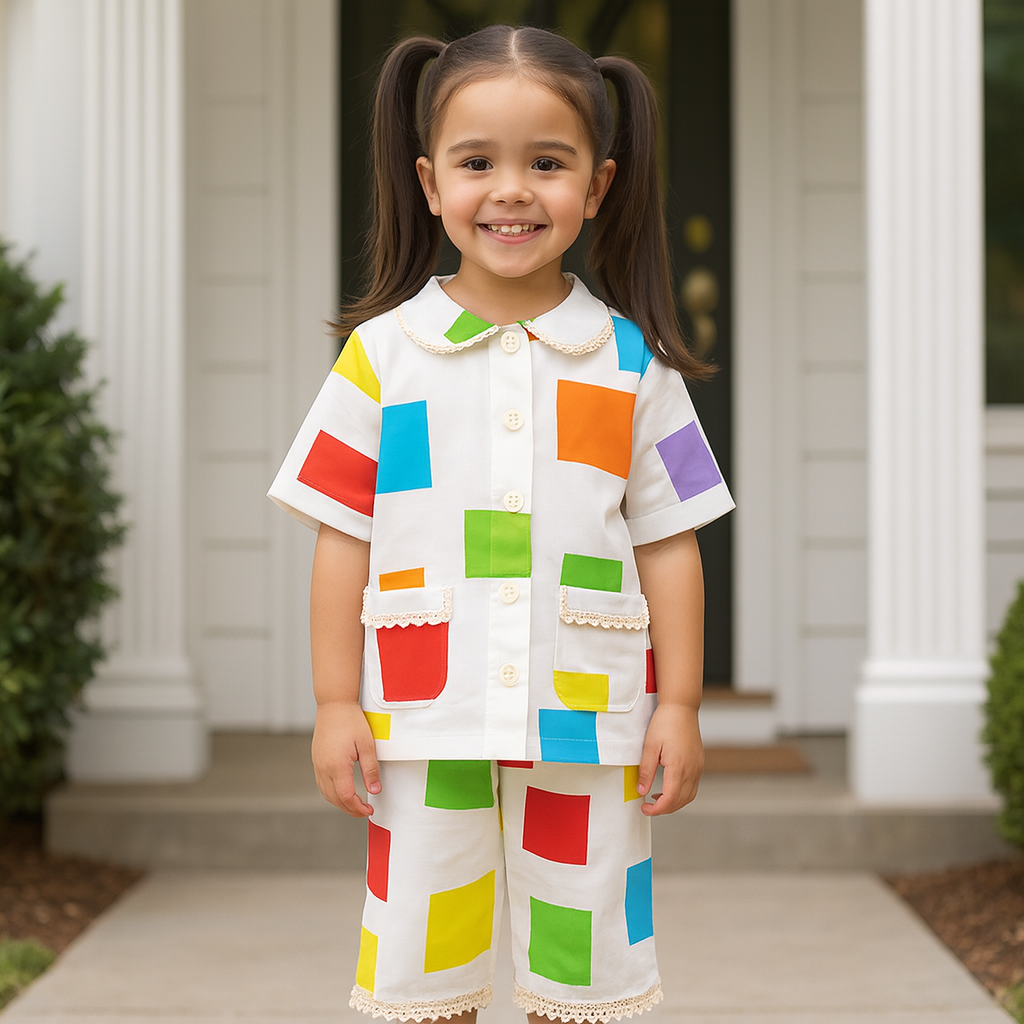 Rainbow Blocks Night Suit
