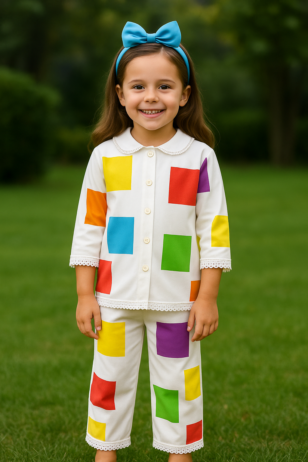 Rainbow Blocks Night Suit
