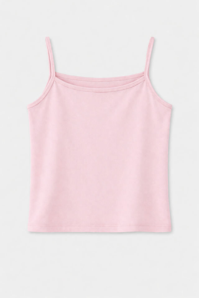 Girls Multi-Coloured Sleeveless Bamboo Vest (Pack of 5)