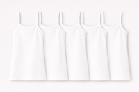 Girls Sleeveless Bamboo Vest (Pack of 5)