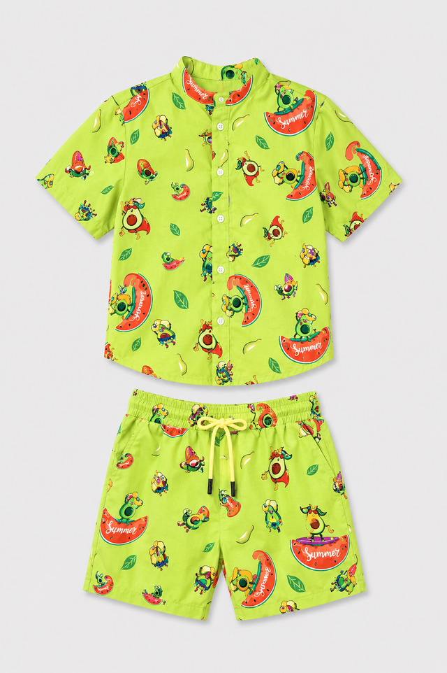 Summer Avocado Shirt Set