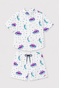 Car Print Shirt Set