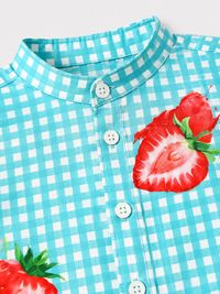 Strawberry Aqua Shirt Set